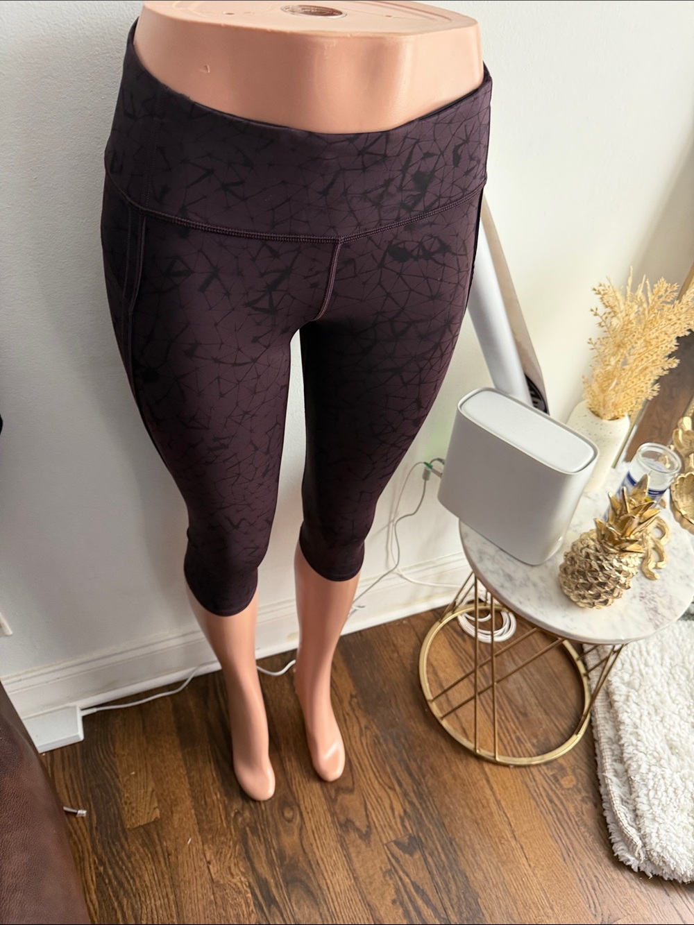 lululemon athletica Dark Plum Patterned Cropped Leggings - Picture 3 of 5